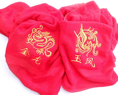 竹纖維毛巾（紅色）
